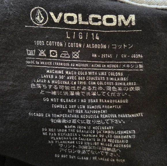 Volcom Stone Logo Graphic T-Shirt | Black Skate Surf Tee | Size Large - Picture 6 of 6